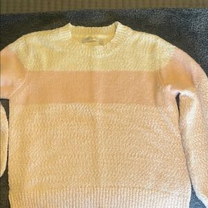 RD Style Cream and Pink Colorblock Sweater